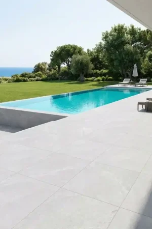Dalle sur plots ARDESIA WHITE 60x60x2 cm effet pierre antidérapant R11 Expédié Aujourd'hui